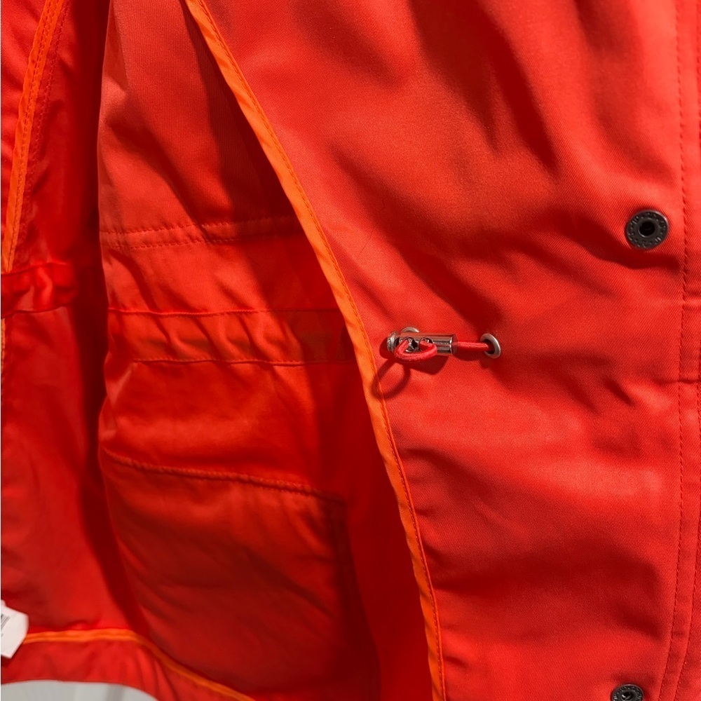 Joe Fresh Women’s Orange/Coral Water-Resistant Jacket with Hood - Picture 8 of 13